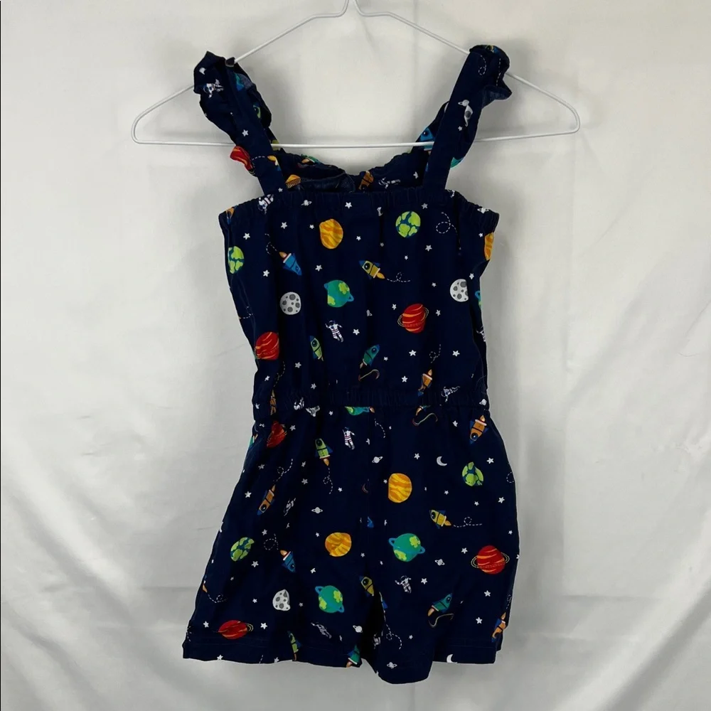 Gymboree - Girl’s Romper -One Piece -Shorts - Outer Space - Navy - Sleeveless -7